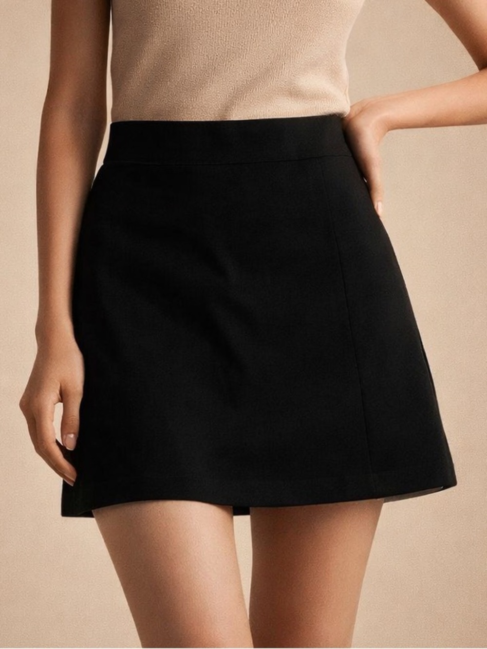 Express Editor Black Mini Skirt Petite 8 Sleek Work Office Chic